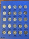 Complete Silver Roosevelt Dime Set 1946–1964 In Folder Avg. Circ. Some Nice AU