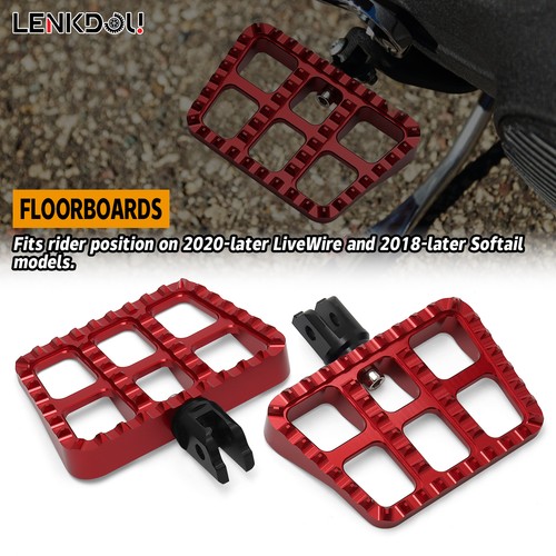 Driver Foot Pegs Floorboards For Harley Softail Street Bob 2018-24 Front Pedal - Picture 31 of 99