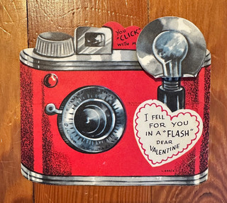 Vintage Valentine Red Camera You Click With Me I Fell For You In A Flash