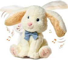 Lapin Peluche Électrique Interactif Chante Répète Secoue Oreilles Jouet Bébé