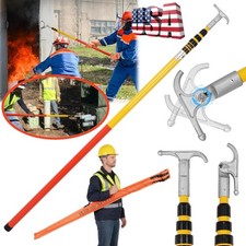220KV High Voltage Telescopic Insulated Rescue Hook Pole, 19.7Ft Telescopic Pole