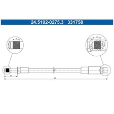 2x Bremsschlauch hinten für BMW 5-er E39 | 972748