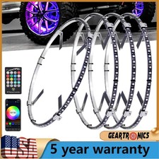 4 15.5 Rgb Wheel Ring Light Led Kit For Truck Car Rim Wheel Ring Rim Lights 4 15.5 Rgb Wheel Ring Light Led Kit For Truck Car Rim Wheel Ring Rim Lights