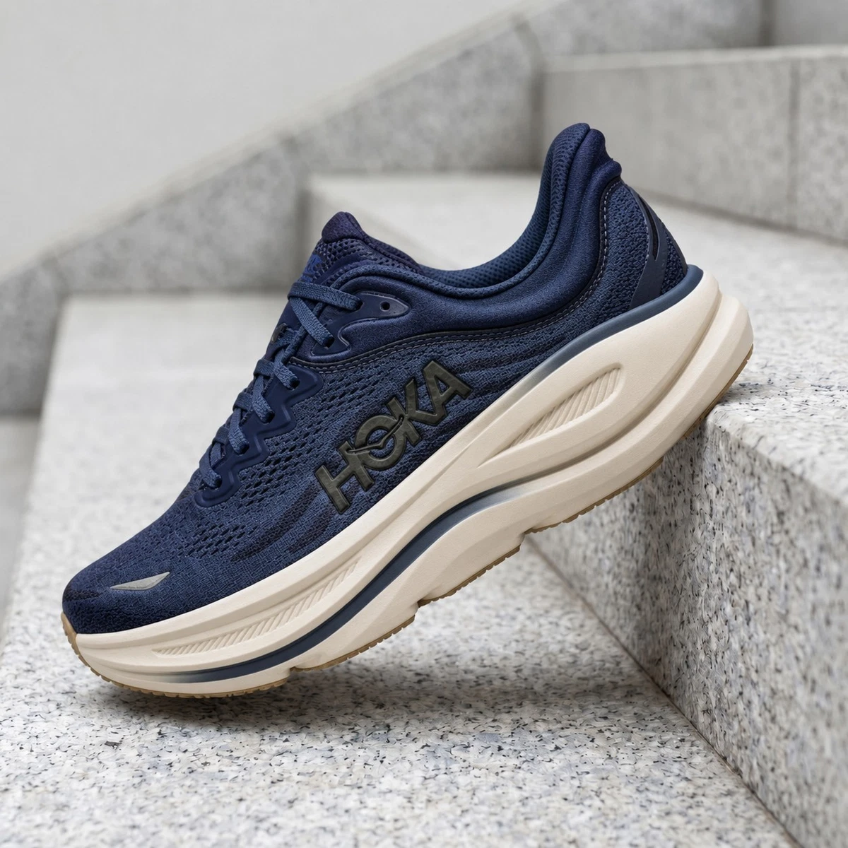 Hoka Bondi 9 Midnight Blue 1162011-MVR Men New | eBay