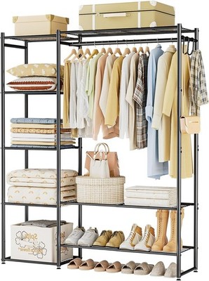 Wardrobe Closet, Portable Clothing Rack for Hanging Clothes, Free Standing Close
