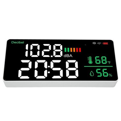 Jectse 4-in-1 LED Dezibelmesser WiFi Schallpegelmesser 30-130 dB