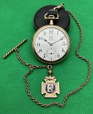 RARE Ball Brotherhood BLF&E Waltham 19J 16S Pocket Watch w/ Chain Running (J56)