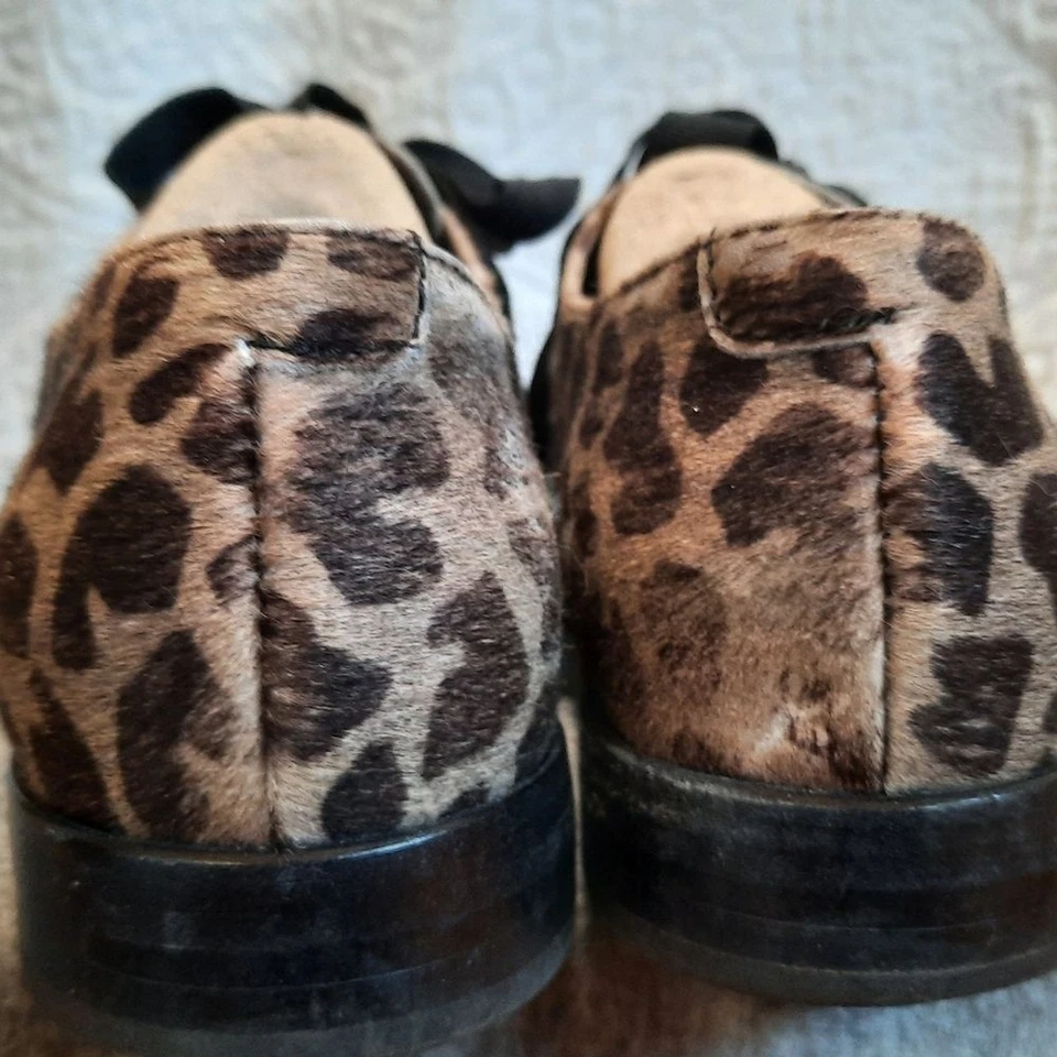 AGL Attilio Giusti Leombruni Zapatos Para Hombre 36.5 Negro Cuero Estampado Animal  Foto 4 de 4