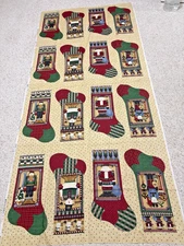 Christmas Stocking Fabric Panels-2 Panels Available