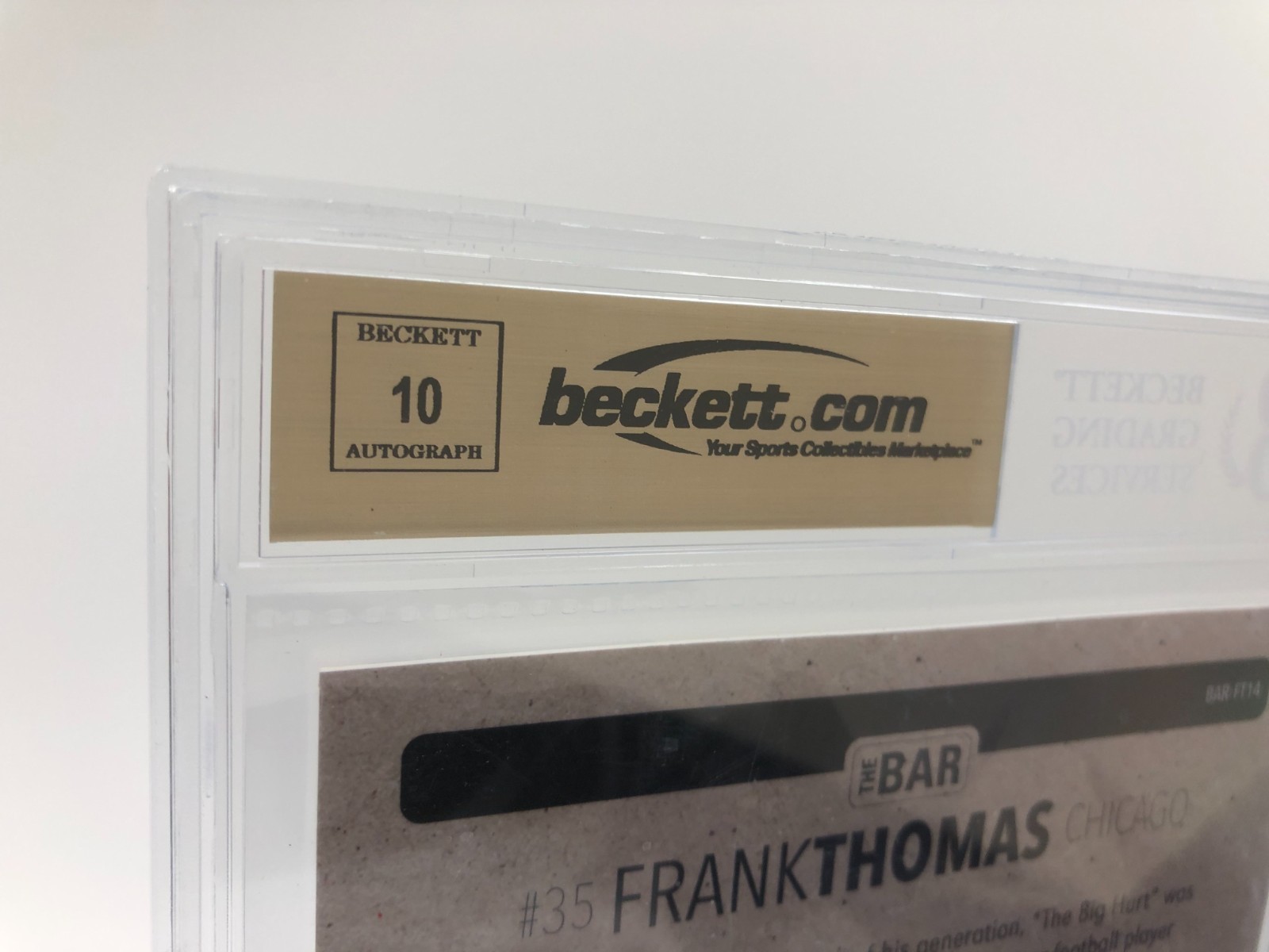 FRANK THOMAS BAT AUTO RARE/5 Card 2016 THE BAR GOLD Edition PSA BECKETT 9.5 10 view 5