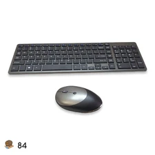 SEENDA IWG-348TZ Wireless Keyboard and Mouse Combo (Grey, Black Keys)