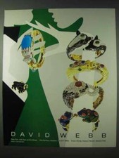 1990 David Webb Jewelry Ad - Rings