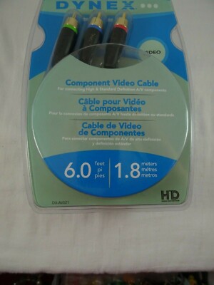 Dynex DX-AV021 Component Video Cable 6' 1.8 meters NEW NIB | eBay