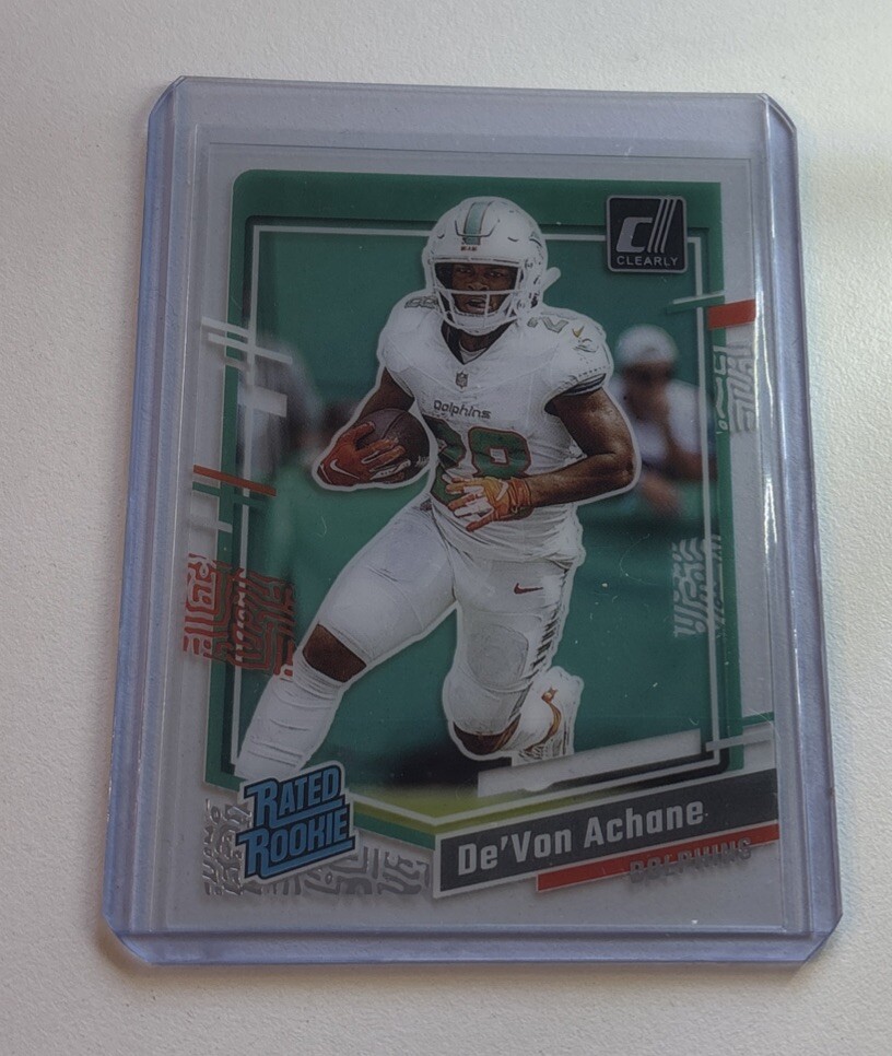 2023 Panini Clearly Donruss - Rated Rookie #59 De'Von Achane (RC)