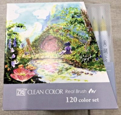 Kuretake ZIG Clean Color Real Brush 120 Set RB-6000AT/120V Japan NEW