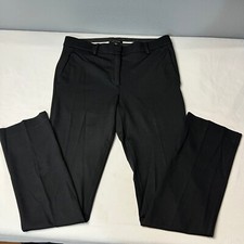 Ann Taylor Black Trouser Pants Career Business Casual Stretch 32" Inseam Size 6