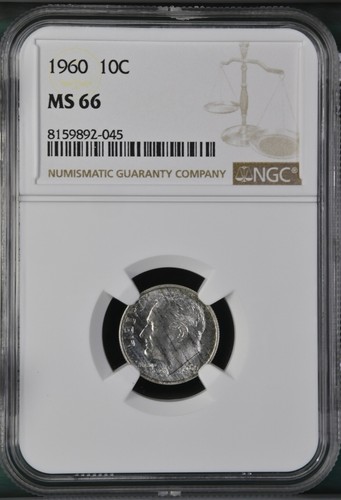 1960 10C  Roosevelt Dime NGC MS66   8159892-045 - Picture 1 of 2