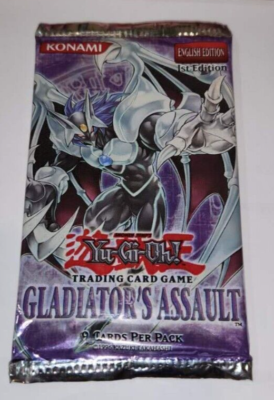 YUGIOH Trading Card GLADIATOR'S ASSAULT 1st Edition Booster Pack