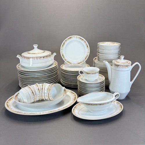 Signature Queen Anne Dinnerware Replacements Gold Trim Tan Scrolls 1950's - Picture 17 of 60