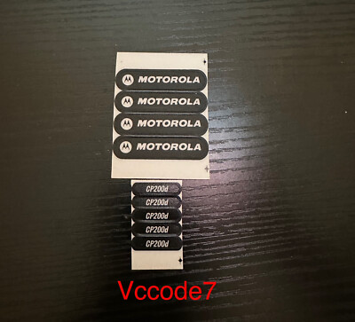 Motorola front label and CP200d Label Each bid is for 1 PAIR