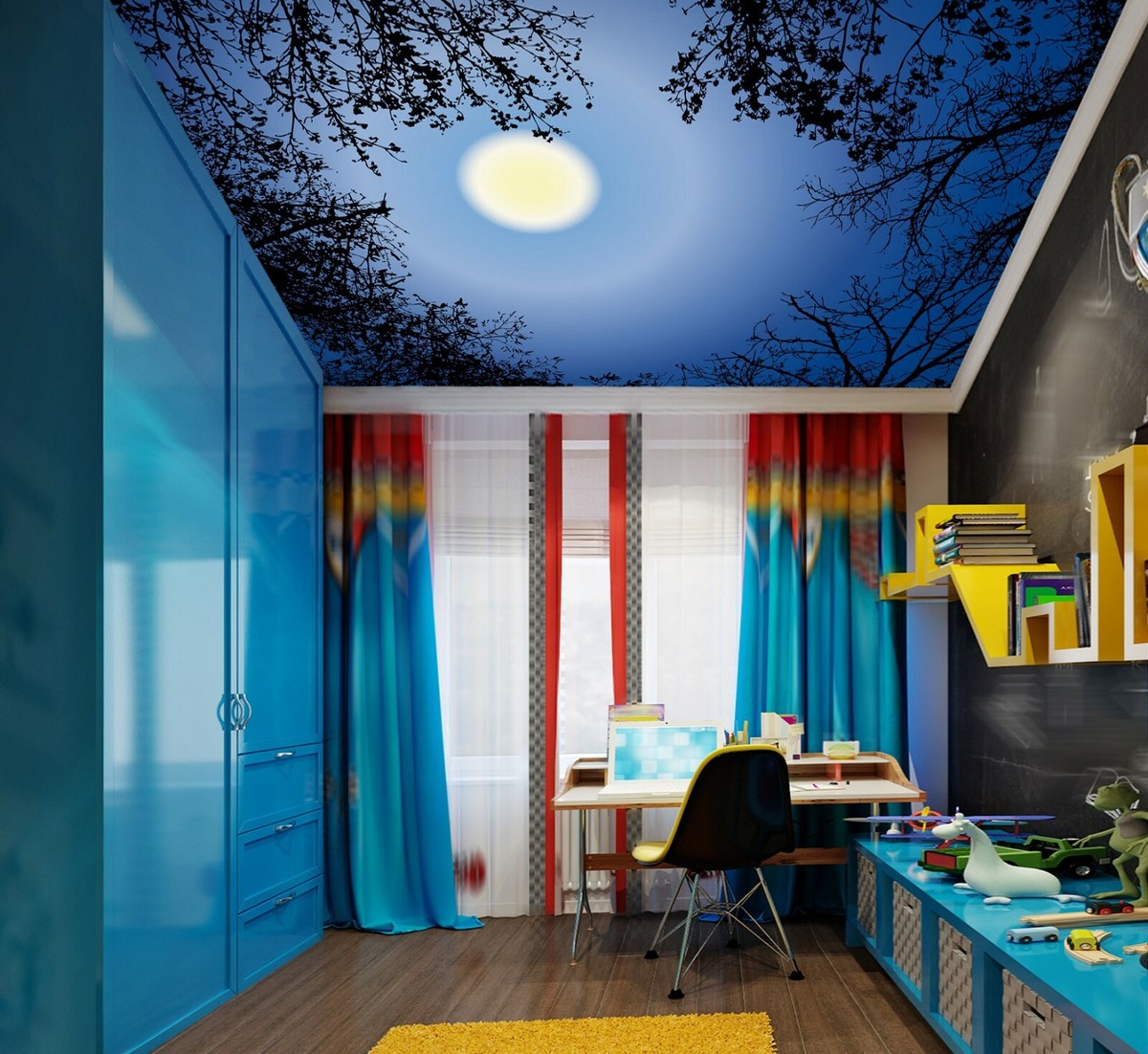 Papier Peint 3D Moonlight Tree - Impression Murale (AJ Wallpaper UK)