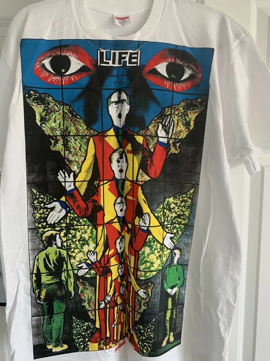 Supreme x Gilbert & George LIFE Tee Color White Size L (SS19