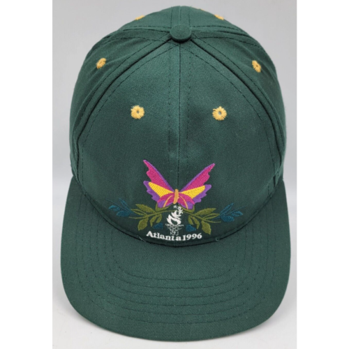 1996 Atlanta Olympics Snapback chapeau casquette de baseball vert cérémonies d'ouverture États-Unis - Photo 1/10