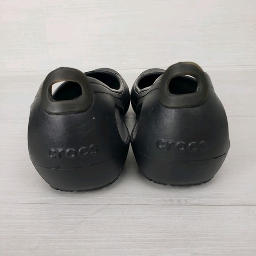 Crocs Women’s Kadee Black Rubber Ballet Flat Size 10 - Picture 6 of 9