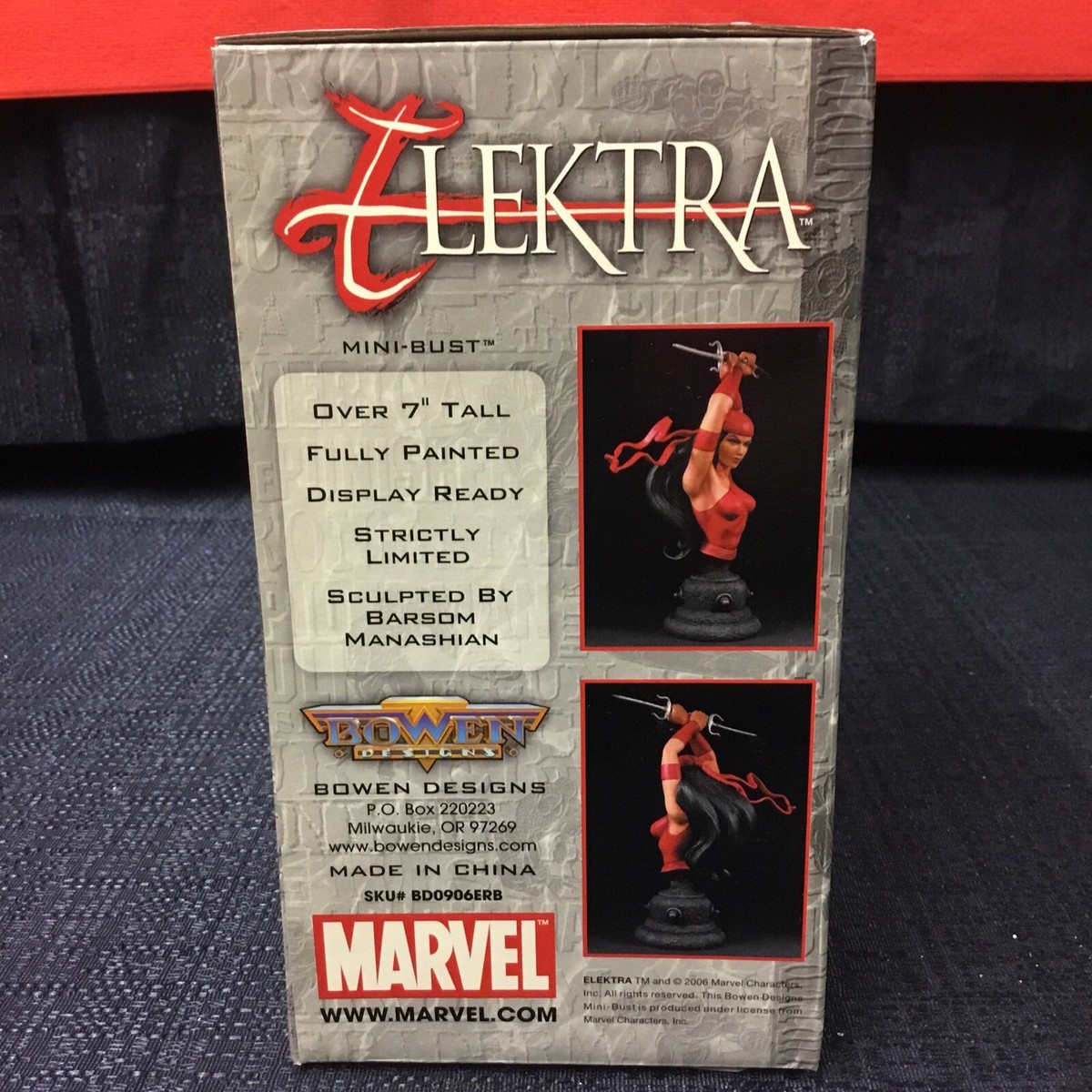 ✿ ELEKTRA MINI-BUST / MARVEL Elektra Marvel Icons mini Bust RED VARIANT 188 of 2000
