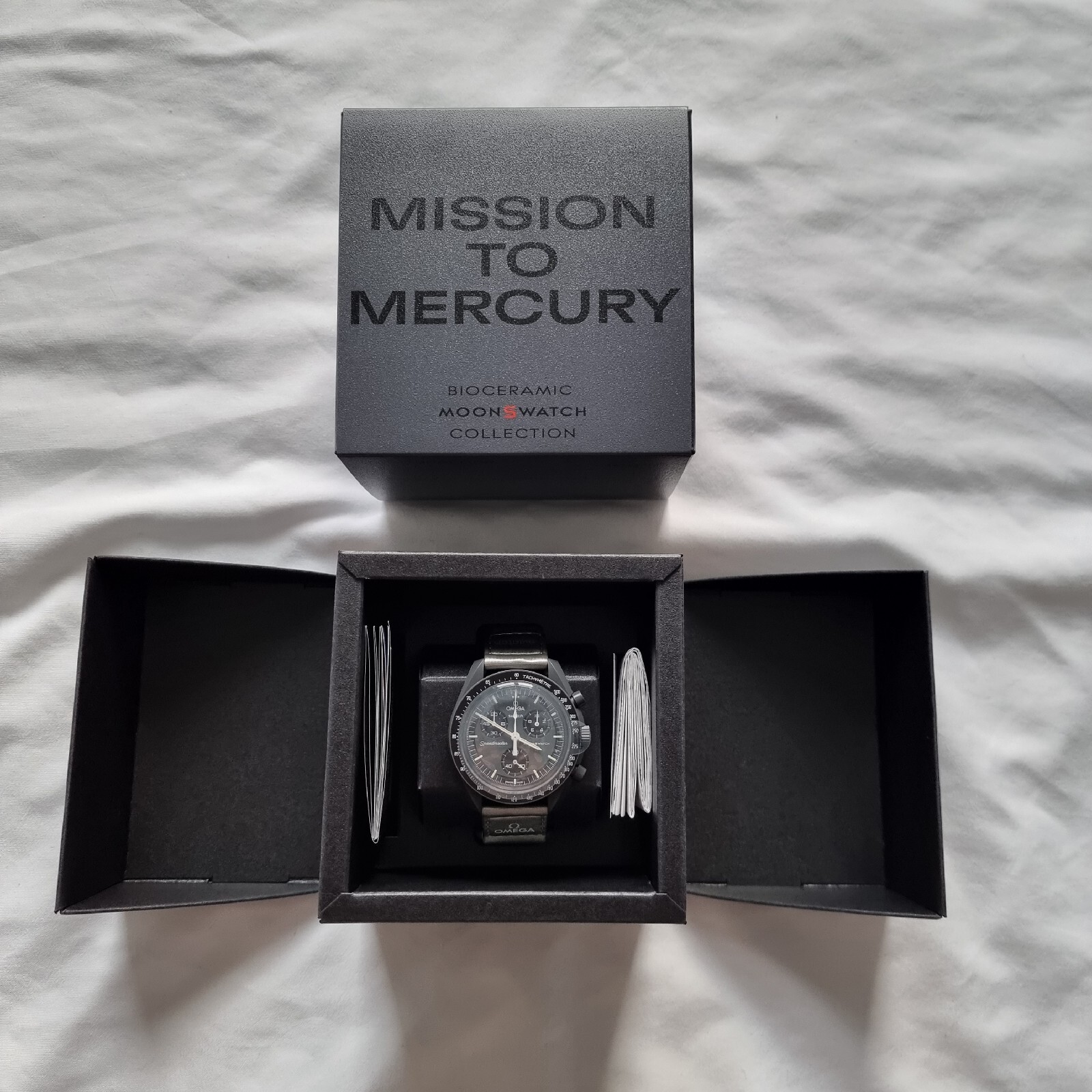 Omega X Swatch - Mission To Mercury - Moon Watch Bioceramic - Black | eBay