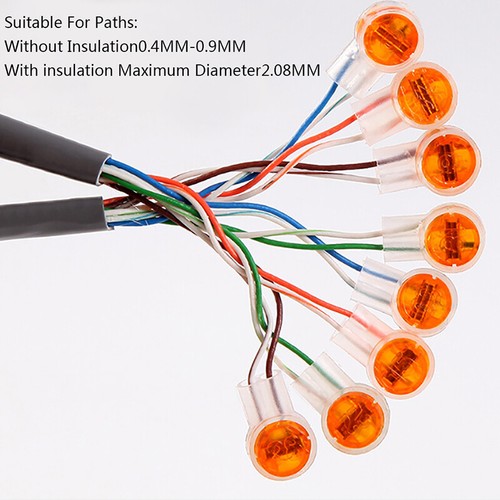 100Pcs K2 Ports Gel Splice UY2 Wire Terminal Connector For Telephone Net*NS - Zdjęcie 7 z 12