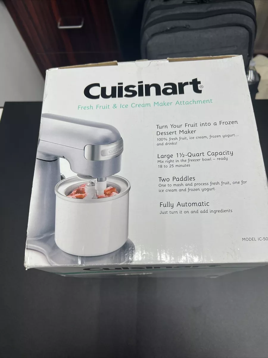 Cuisinart IC 50 Fresh Fruit Ice Cream Maker Attachment eBay