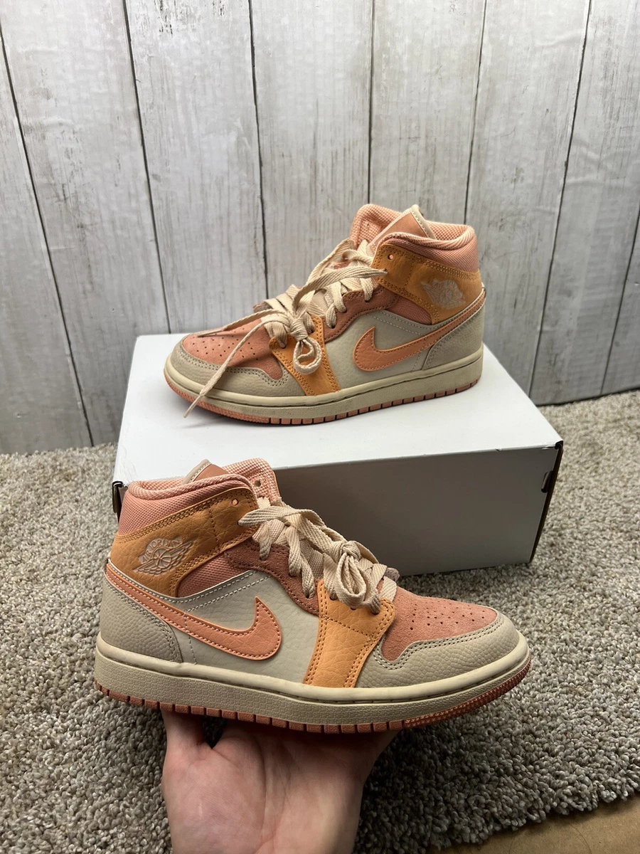 Jordan 1 Mid u0026#034;Apricot Orangeu0026#034; Womenu0026#039;s Size 6 DH4270-800  sneakers shoes | eBay