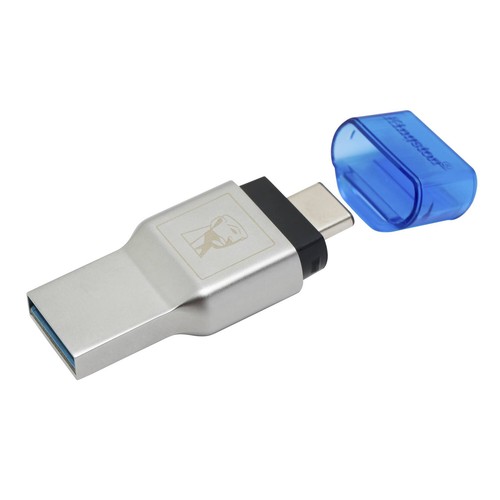 Lecteur de carte Kingston MobileLite Duo 3C USB-A 3.0 USB-C 3.0 boîtier métallique - Photo 1/4