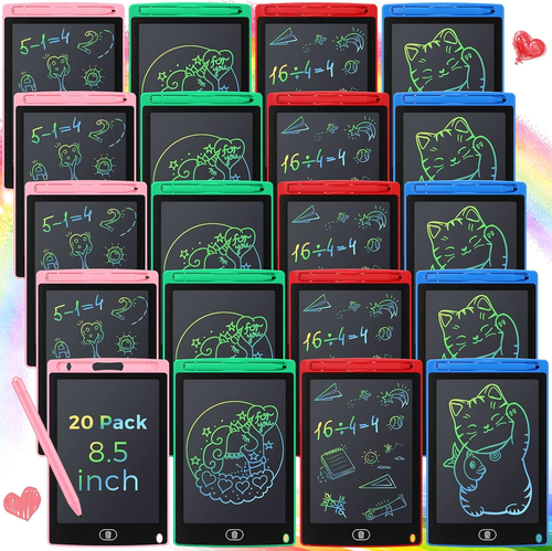 Zhehao 20 Pack LCD Writing Board for Kids, 8.5 Inches Doodle Board Reusable Boar - Afbeelding 11 van 12