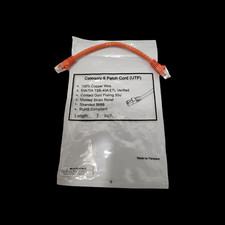 Category 6 Patch Cord UTP 7 Inch Stranded 568B 100 Copper Orange - Lot of 10