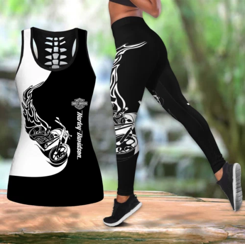 Harley Davidson'' Hollow Tanktop & Legging