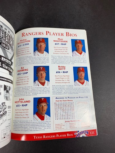 1997 Texas Rangers MLB Souvenir Program, Hall Of Famer Ken Griffey Jr. On Cover - Picture 10 of 11