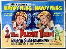 Parent Trap ORIGINAL Quad Film Movie Cinema Poster Heyley Mills Disney 1961