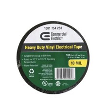 3 Rolls Commercial Electric 1-1/2 in. x 108 ft. Heavy Duty Tape, Black