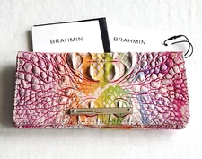 BRAHMIN ADY SNAKE OPTIMISM MELBOURNE LEATHER BI-FOLD SLIM WALLET NWT