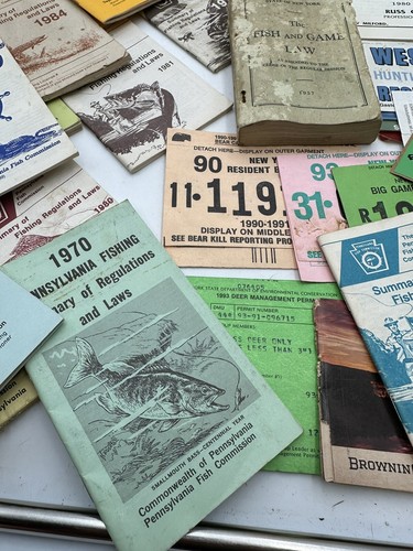 1950's-90's Fish + Game LOT Hunting Trapping Guide Big Game Tag Catalogs Booklet - Picture 6 of 24