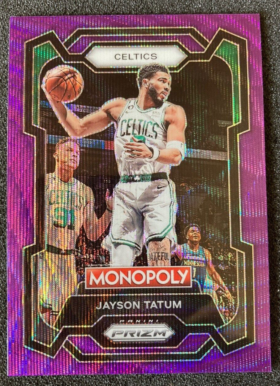 2023-24 Panini Prizm Monopoly #7 Jayson Tatum PURPLE WAVE. Boston Celtics