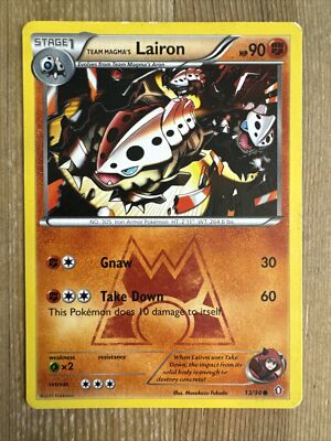 Team Magma's Lairon - 13/34 - Common, English Pokemon Double Crisis HP
