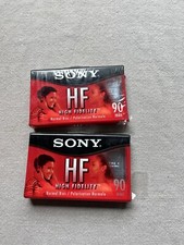 SONY HF High Fidelity Normal Bias Blank Cassette Tapes 90 Minute 2 pack New