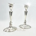 Antique Silver Plated Chandelier Pair Candle Holders