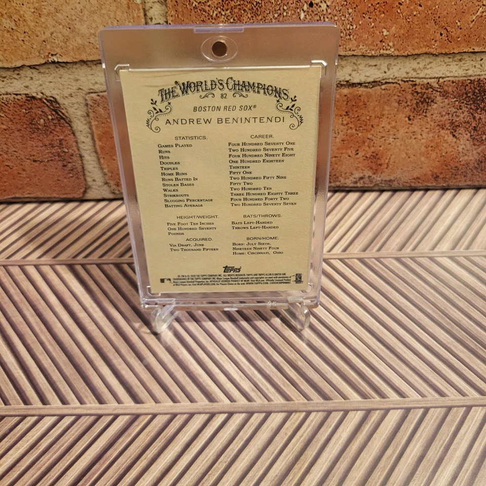 2020 Topps Allen & Ginter's  IP Autograph  Andrew Benintendi #82 - Image 2 of 2