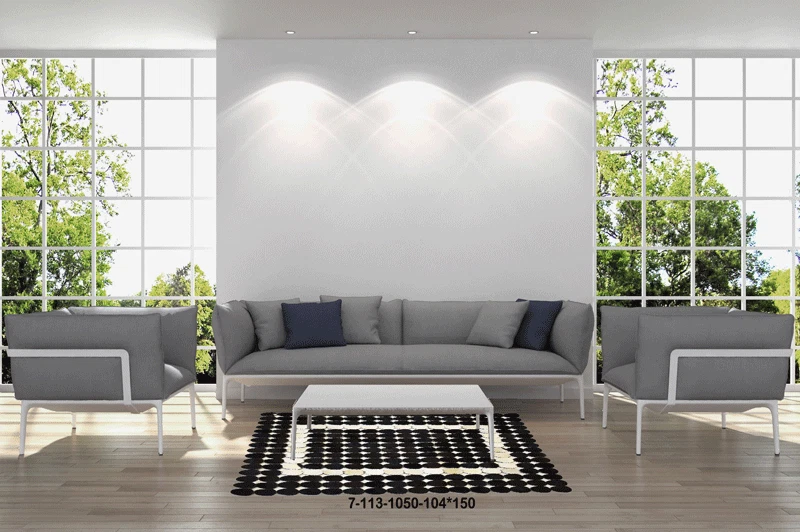 Alfombra moderna de cuero de vaca con retazos - Alfombra grande de cuero real 7-113 Foto 2 de 4