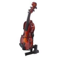 Miniature Violin Stand Model Dollhouses Accessories Role Play Violin Toy