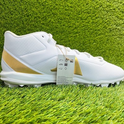 adidas Men\'s Adizero Impact 2 Football Cleats White Size 13 M adidas Adizero Impact II Football Cleats - White | Free  main image 3